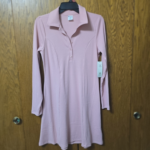 No Boundaries Dresses & Skirts - MEDIUM No Blush Pink Collared Polo Dress. NWT.
